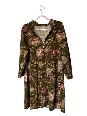 Spartina 449 Nora Half Zip Dress in Jones Hundred Olive XXL